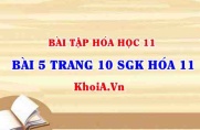 Bài 5 trang 10 SGK Hóa 11: Nội dung về Axit, Bazơ, Muối
